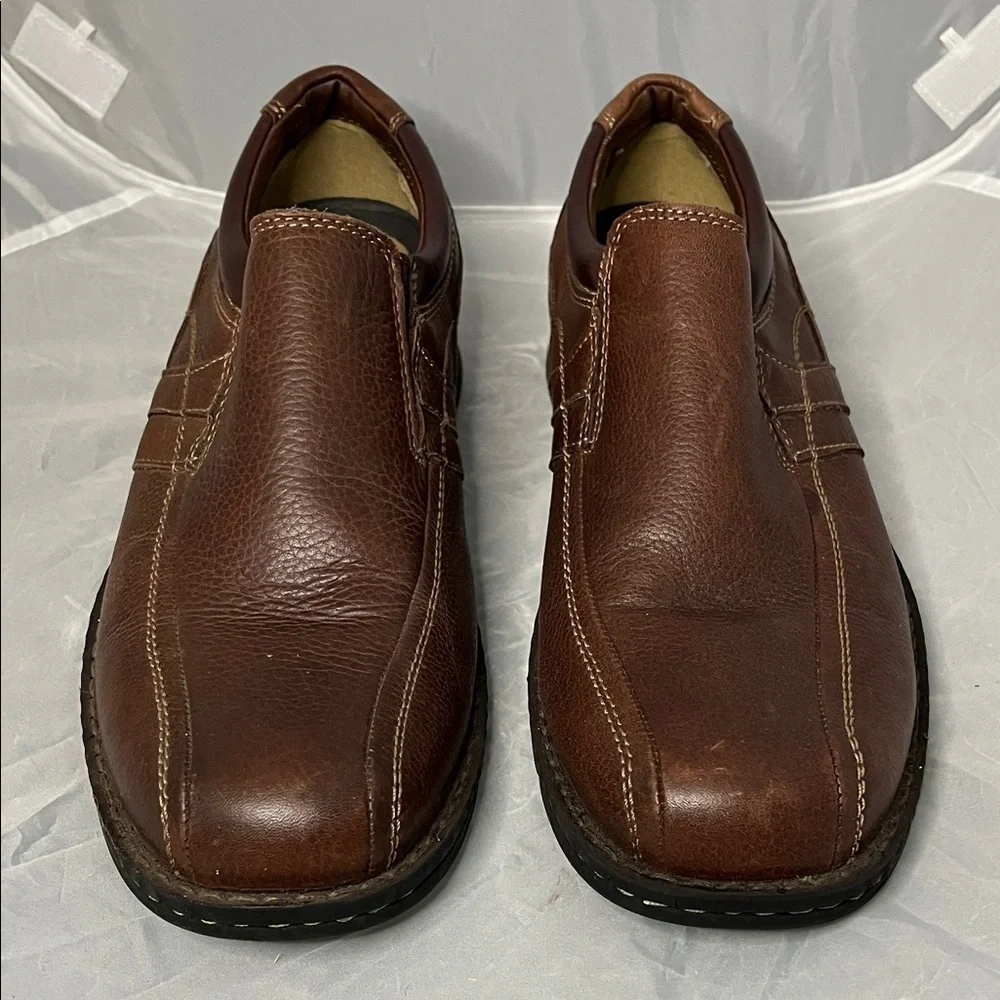 Dockers Men's Dark Brown Genuine Leather Slip-On Loafers - Size 11.5